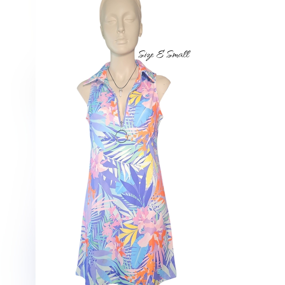 Vibrant Floral Collared Dress BEAUTIFUL